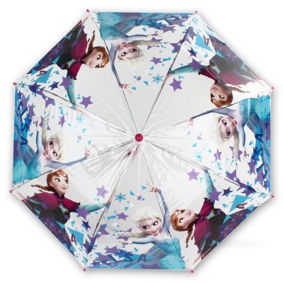 Krásný průhledný deštník s oblíbenou Elsou a Annou FROZEN