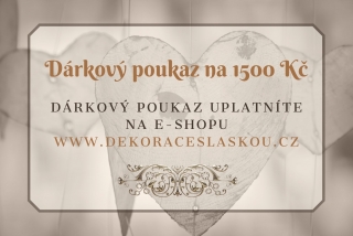 Dárkový poukaz na nákup 1500 Kč